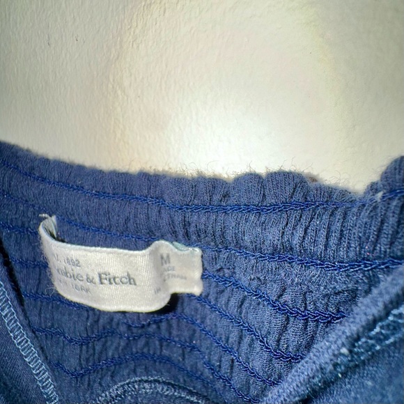 Y2K Abercrombie & Fitch Navy Dark Blue Babydoll Camisole - Picture 6 of 11